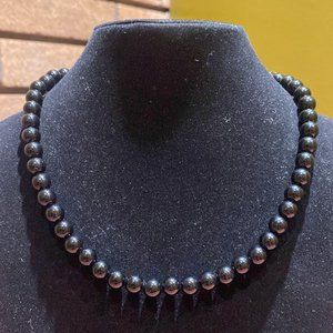 8MM Black Onyx Bead Stretchy Cord Necklace/Bracelet/Anklet